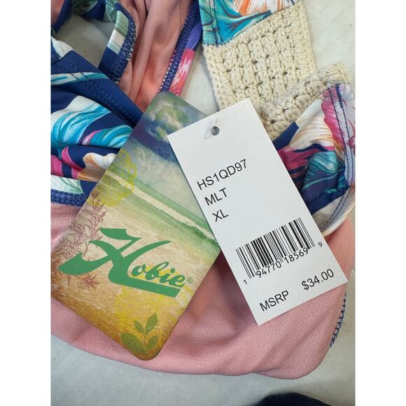 Hobie Crochet Spliced Hipster Bikini Bottom Swimwear Beachwear XL NWT - Picture 7 of 7